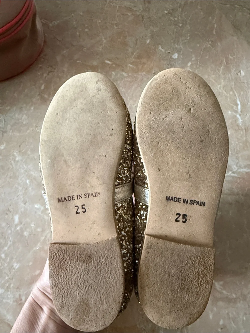 Sparkle Strap Mary Jane Dress Shoes - Gold